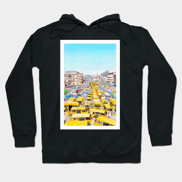 Lagos, Nigeria Hoodie by NorrskenArt